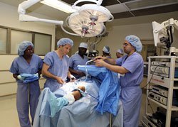 Dr. Steven Struhl, M.D. and his team performing an operation